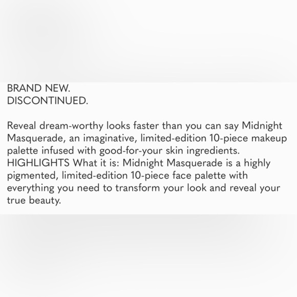 Lot of 2 PUR "Midnight Masquerade" Face and Eye Palette—Discontinued. New in box - Picture 4 of 4